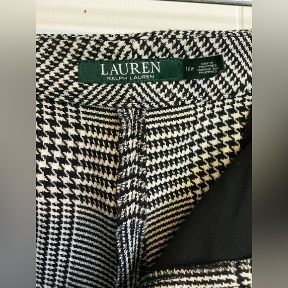 Lauren Ralph Lauren Women’s 18W Black White Glen Plaid Trousers Dress Pants - Picture 4 of 5